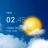 Météo et horloge transparent icon