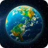 Vue satellite en direct, Terre icon