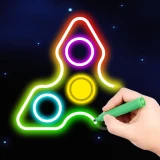 Spinner de dedo: Arte glow icon