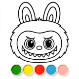 Juego de colorear labubu icon
