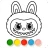 Juego de colorear labubu icon