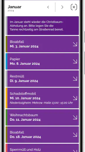Abfallapp MKK screenshot 2