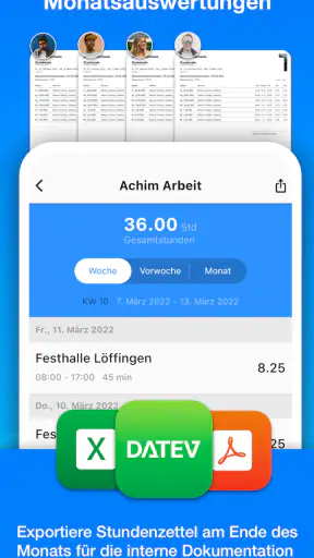Achim App Arbeitszeiterfassung screenshot 3