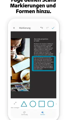 Adobe Scan KI-PDF Scanner, OCR screenshot