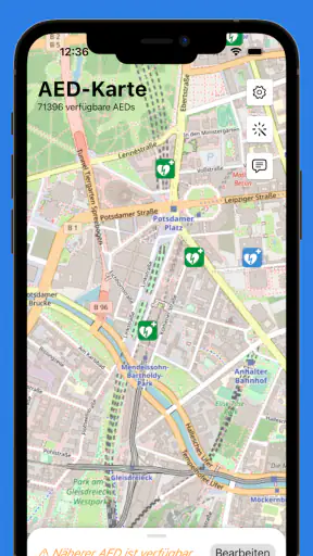 AED-Karte - Defibrillatoren screenshot 2