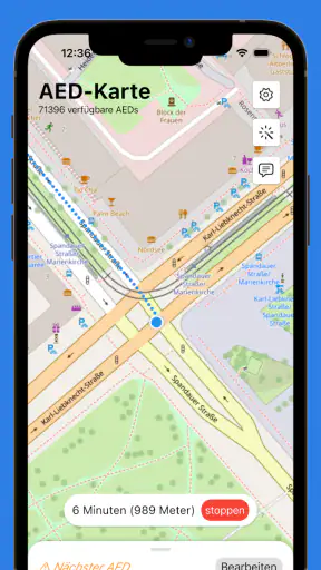 AED-Karte - Defibrillatoren screenshot 3