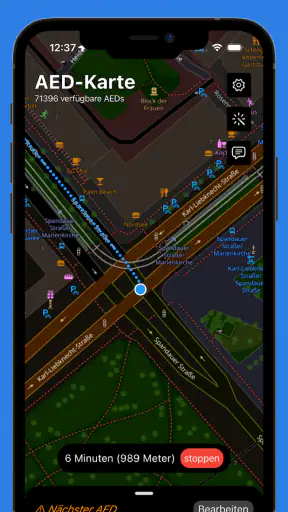 AED-Karte - Defibrillatoren screenshot 4