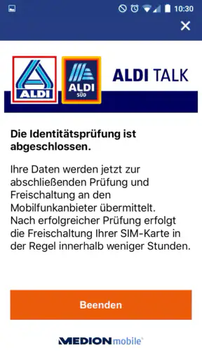 ALDI TALK Aktivierung screenshot 3