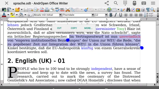 AndrOpen Office screenshot 6
