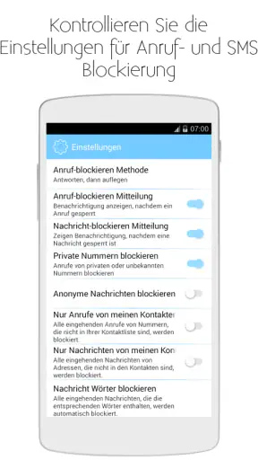 Spamanrufe und SMS blockieren screenshot 3
