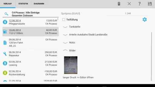 Auto-Kosten und Tankbuch PRO screenshot 10