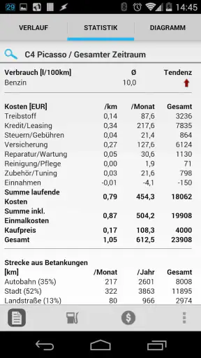 Auto-Kosten und Tankbuch PRO screenshot 5