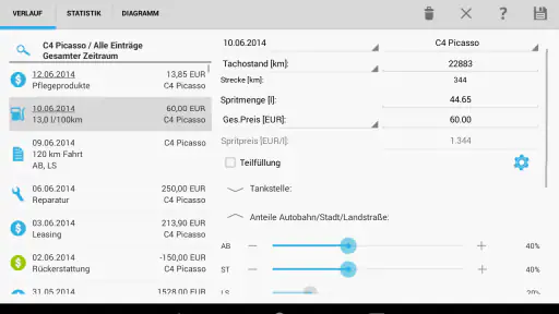 Auto-Kosten und Tankbuch PRO screenshot 9