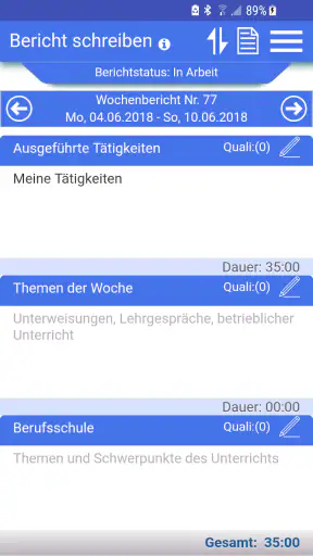 Azubiheft Online Berichtsheft screenshot 5
