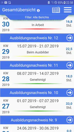 Azubiheft Online Berichtsheft screenshot 7