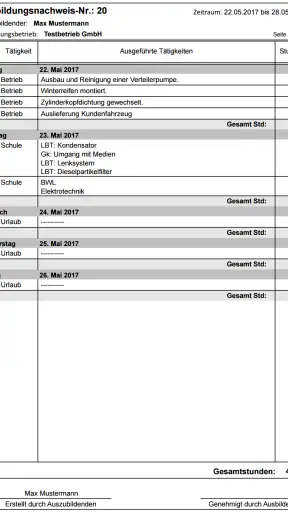 Azubiheft Online Berichtsheft screenshot 8