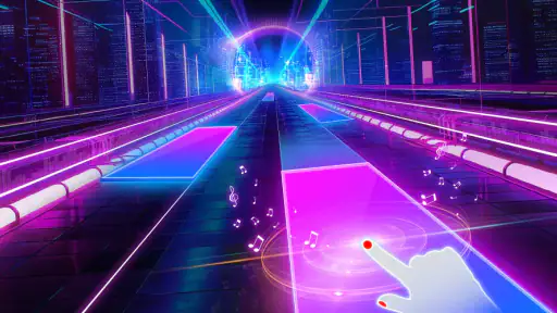 Beat Notes Cyber Music Game screenshot 1