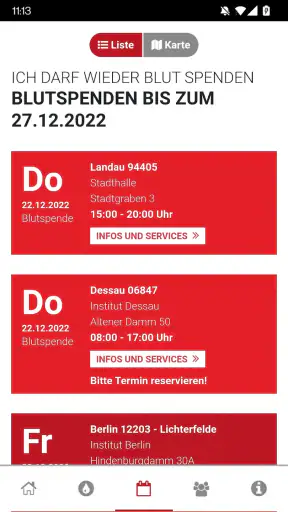Blutspende - Spenderservice screenshot 7