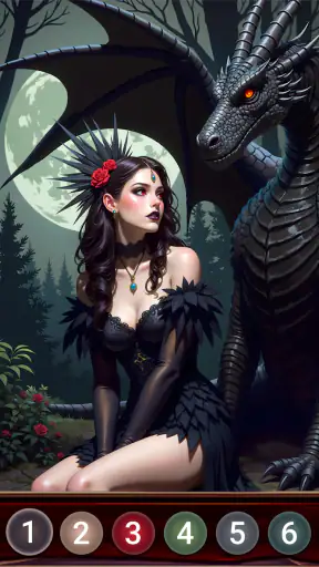 Dark Night Malen nach Zahlen screenshot 9