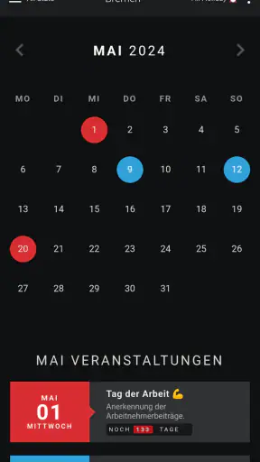 Deutschland Feiertag Kalendar screenshot 2