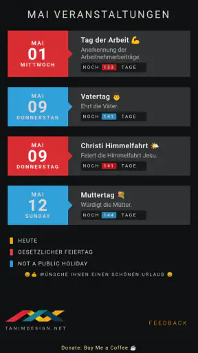 Deutschland Feiertag Kalendar screenshot 3