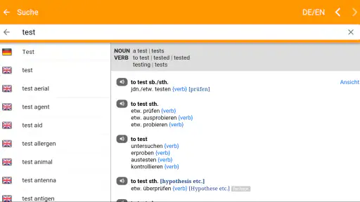 dict.cc Wörterbuch screenshot 8
