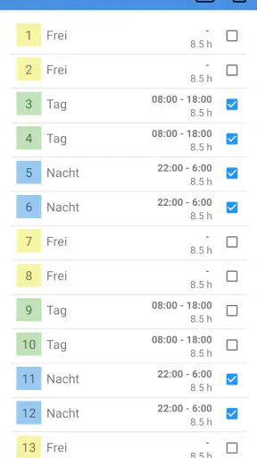 Dienstplan screenshot 4
