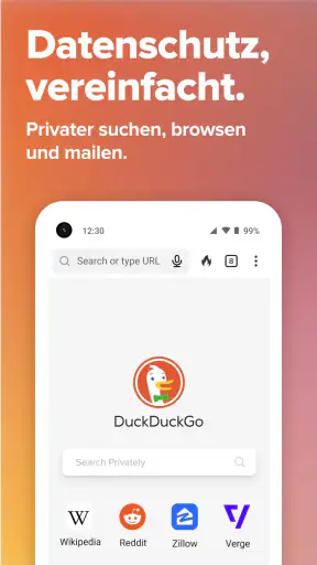 DuckDuckGo Browser, Search, AI screenshot 1