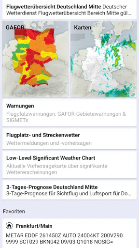 DWD FlugWetter screenshot 1