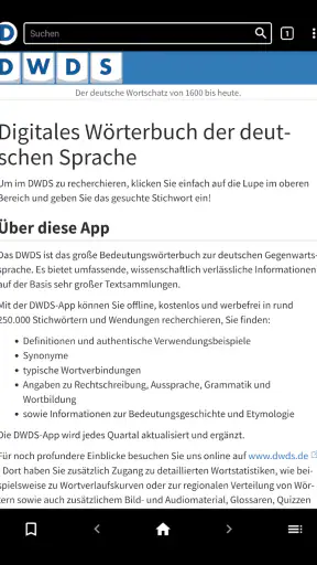 DWDS screenshot 9