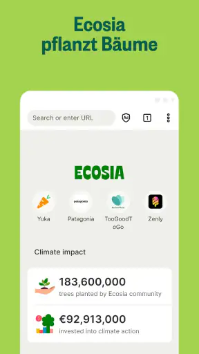 Ecosia: Dein grünerer Browser screenshot 2