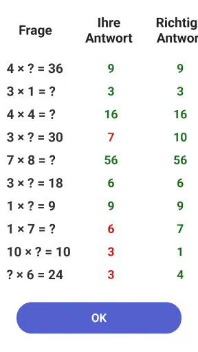 Einmaleins Mathe - Trainer 1x1 screenshot 11