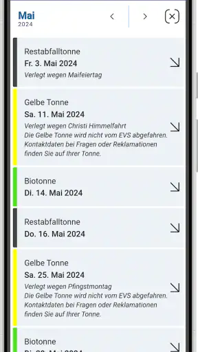 EVS Abfall-App screenshot 2