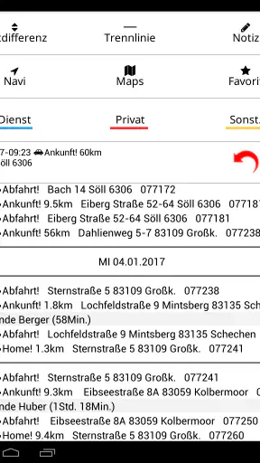 Fahrtenbuch GPS-Zeiterfassung screenshot 11