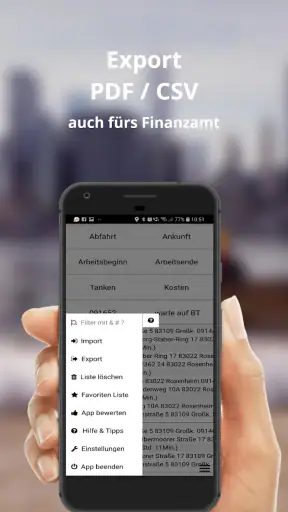 Fahrtenbuch GPS-Zeiterfassung screenshot 3