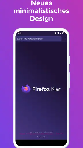 Firefox Klar Browser screenshot 1