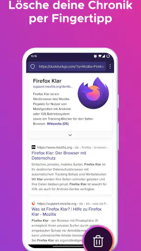 Firefox Klar Browser screenshot 2