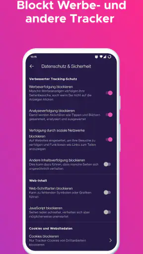Firefox Klar Browser screenshot 3