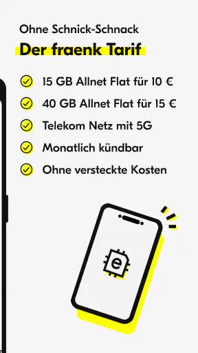 fraenk: Die Mobilfunk App screenshot 2