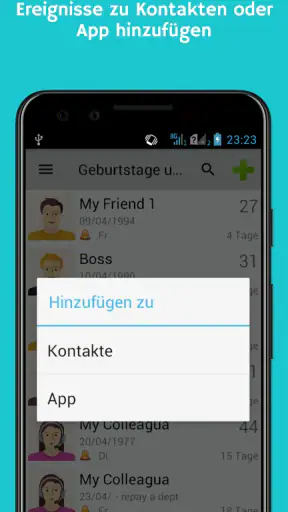 Geburtstage und Ereignisse screenshot 2