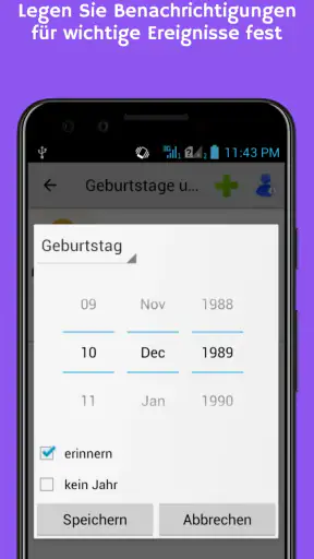 Geburtstage und Ereignisse screenshot 4