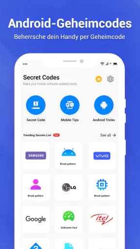 Geheimcodes und mobile Hacks screenshot