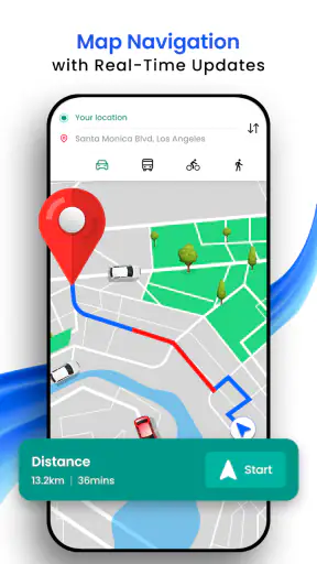 GPS-Navigation - 3D-Karte screenshot 1