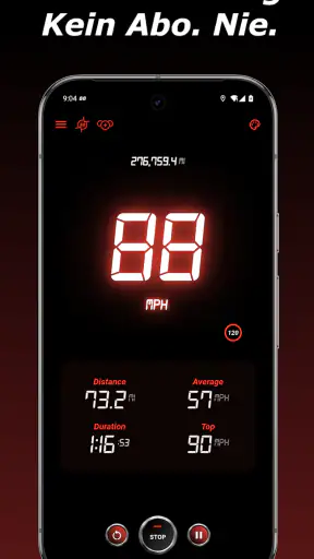GPS Tacho & Kilometerzähler screenshot 2