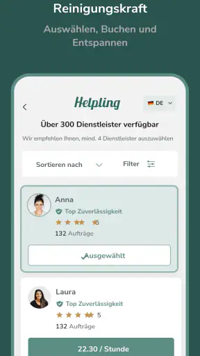 Helpling screenshot 2