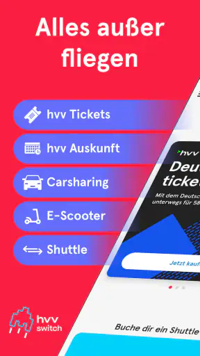 hvv switch: ÖPNV & Sharing screenshot 1