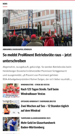IG Metall App screenshot 1