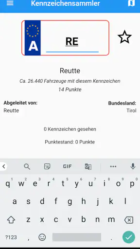 Kennzeichensammler screenshot 2