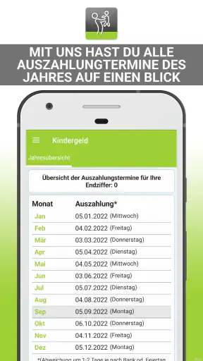 Kindergeld Auszahlungstermine screenshot 4