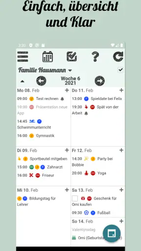 Klender, Familienagenda screenshot 1